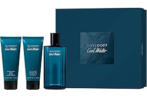 DAVIDOFF Cool Water 3Pc Men Gift Set - 4.2Oz EDT + 2.5Oz After Shave + 2.5Oz Shower Gel