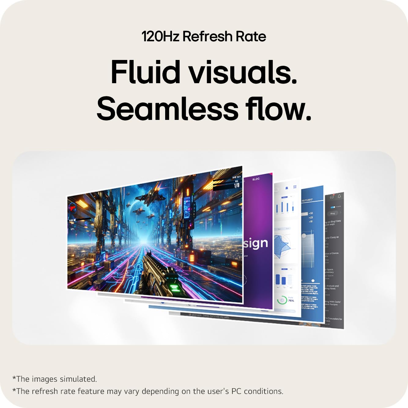 LG 24U411A-B 24-inch Full HD (1920 x 1080) IPS Computer Monitor, 120Hz, HDR10, Reader Mode, Flicker Safe, HDMI, Slim Stand Base, Black