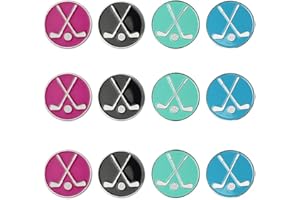 GOLTERS Golf Ball Markers Assorted Patterns Value Pack of 12 Golf Gifts, Golf Cap Clips and Divot Repair Tools Parter Accessories Sets for Men Women Golfer (Golf Club Ball Markers)