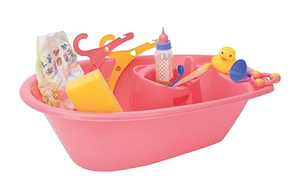 Heless 713 - Große Badewanne mit viel Zubehör, ca. 51 cm