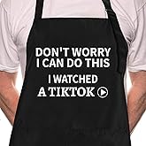 Rosoz Funny Grill Aprons For Men, Dad, Husband, Him - Aprons For Men With Pockets,Father's Day Gifts – BBQ Cooking Chef Apron