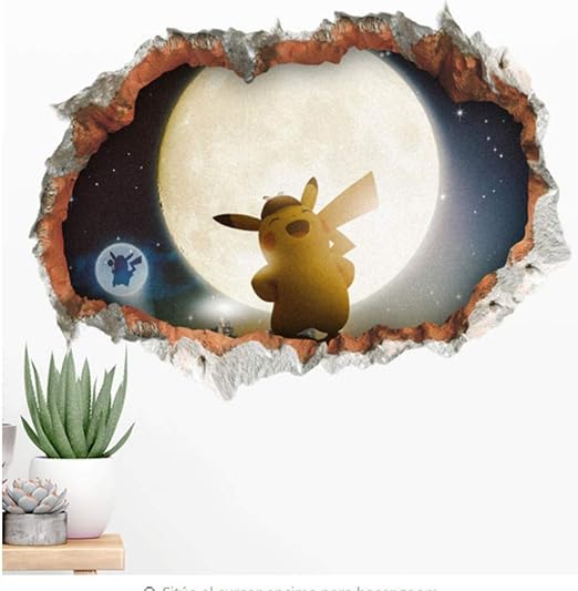 3d Cartoon Pokemon Tier Wand Raum Kinder Aufkleber Schlafzimmer Gartenhaus Diy Dekoration Loch Wandbild Wand Pvc Aufkleber Amazon De Baumarkt