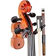 Wall Mount Violin Hanger Hook, Mahogany Wood Violin Holder Stand for Home Studio Violin String Instrument Accessories