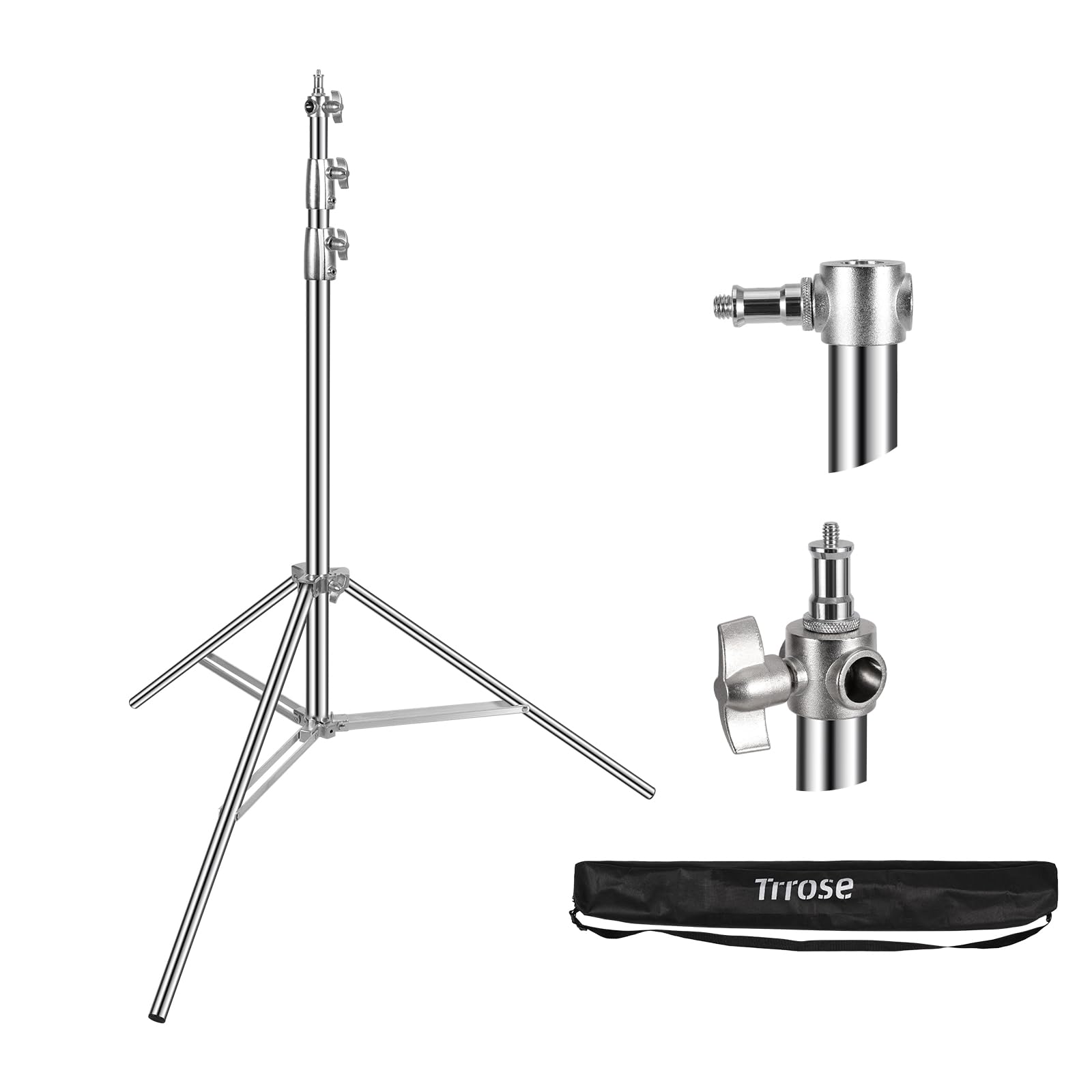 Photo 1 of Trrose 9.2ft/280cm Heavy Duty Light Stand - Spring Cushioned Light Stand, High Stable Light Stand Photography with Carry Bag, Stand Light for Strobe Light, Softbox, Reflector, Ring Light and Flashes