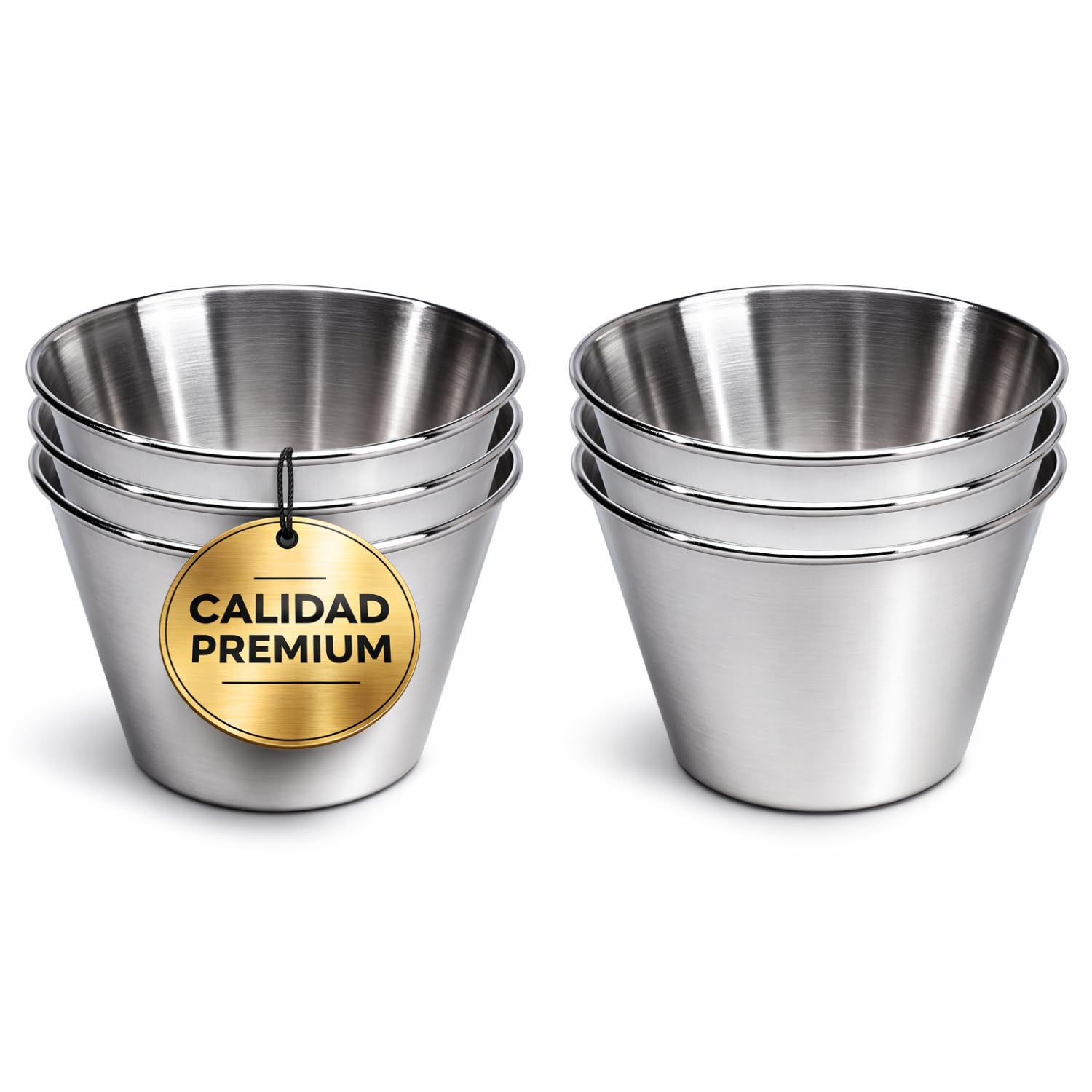 EUROXANTY® | Set of 6 | Pudding Moulds | Non-Stick Muffin Tin | Dariole Moulds | stainless steel | Ø7 cm | Cupcake Mould | Pastry