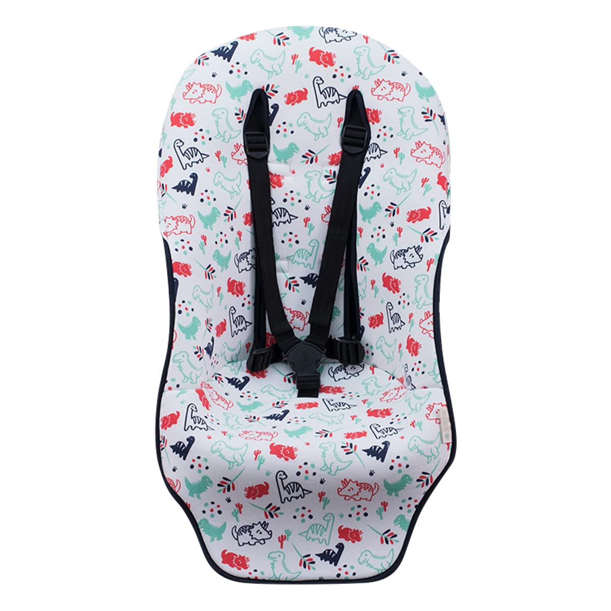 JYOKO Kids Universal Cotton 100% pram Liner for Stroller Compatible with Bugaboo Buffalo and Bugaboo Fox (Dino Party)