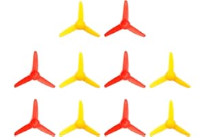 EUDAX Micro DC Motor 2mm Shaft Propeller with 3 Vanes 80mm Fan Shape for Fan Leaves Ship Model RC Boat DIY Airplane Science and Education Toys