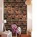 HaokHome 61023 Peel & Stick Faux Library Wallpaper 17.7