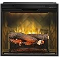 Dimplex Revillusion® 24 Inch Built-in Electric Firebox - Herringbone Brick Background - Includes Realistic Faux Logset, Front Glass Panel, Firebox, and Plug Kit
