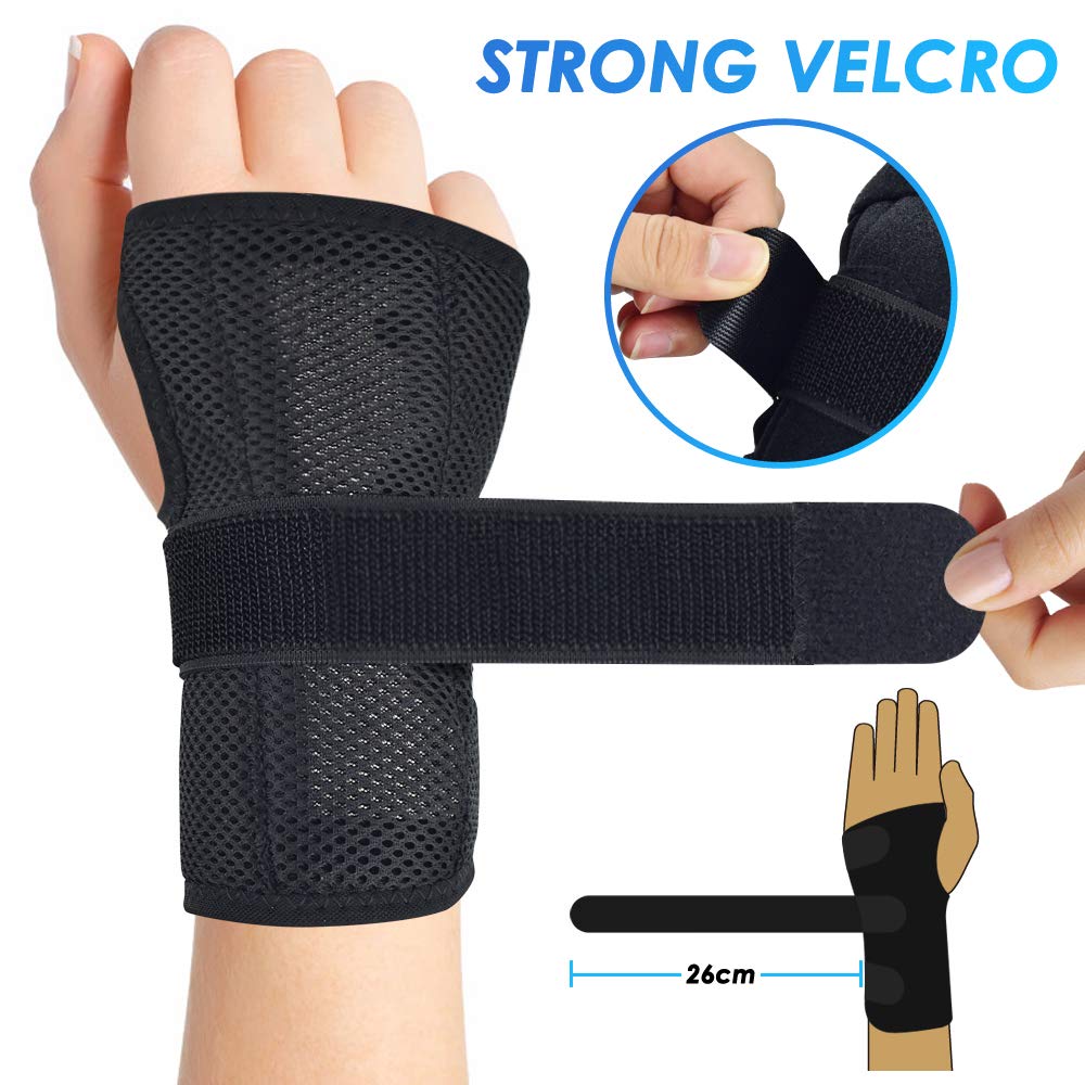 Left/Right Hand Sports Injuries Pain Relief Bowling BROTOU Carpal Tunnel Wrist Brace Night Wrist
