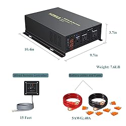 WZRELB 1500W 12VDC 120VAC Pure Sine Wave Power