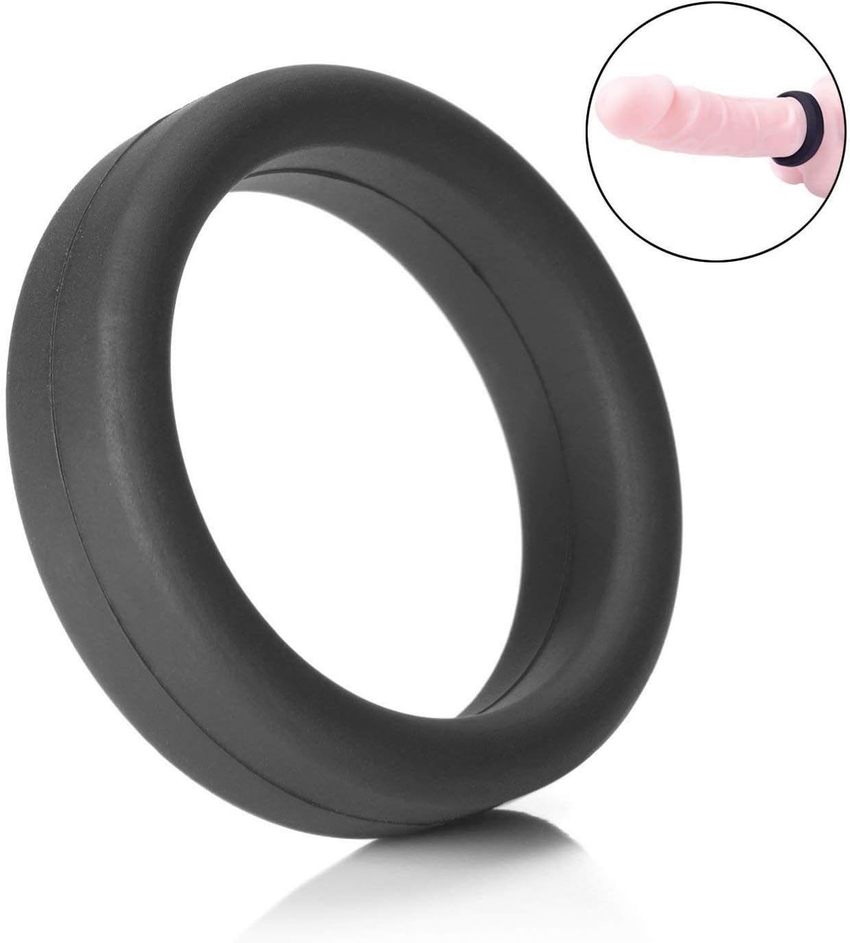 KIXNOR Superior Silicone Ring Waterproof Co-cck Delaying Ring for Men,black