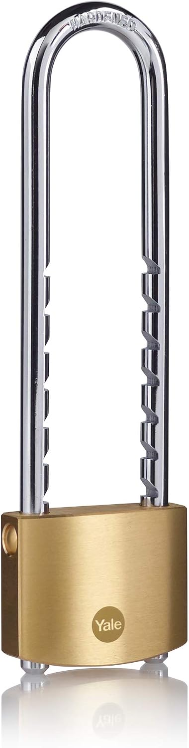 Yale Y110B/50/155/1 Brass Safety Padlock, Adjustable Shackle, 50 mm