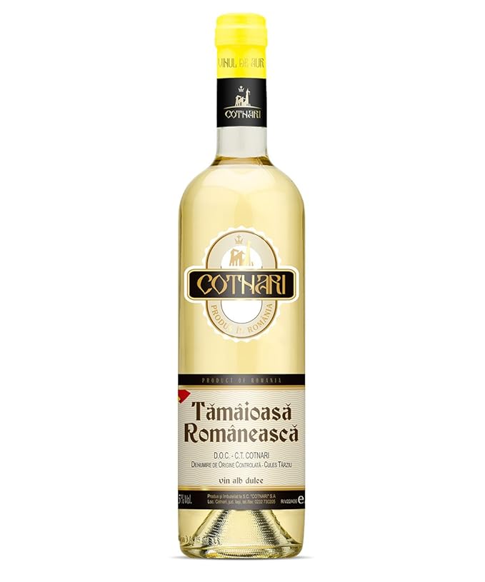 Cotnari | Tamaioasa Romaneasca – Rumänischer Weißwein süß 0.75 L - Black Label - Qualitätswein D.O.C. – C.T.