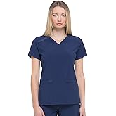 Dickies EDS Essentials, Mock Wrap Top Scrubs for Women with Four-Way Stretch and Moisture Wicking DK625