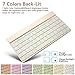 Wireless Bluetooth Keyboard for iPad,Portable Slim 7-Colors Backlit Keyboard,Compatible with iPad Pro 11/12.9,iPad Air,iPad Mini,iPhone and Other Smartphones,Built in Rechargeable Battery-Gold