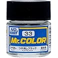 Mr. Color C33 Flat Black paint by Mr. Hobby
