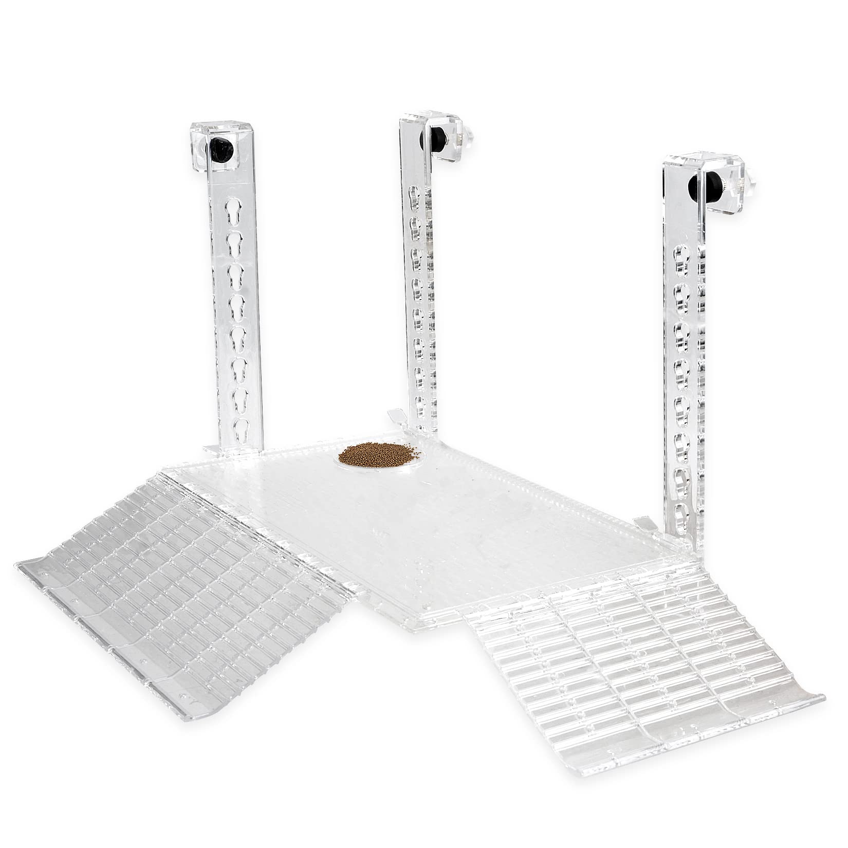 ANMOO Turtle Basking Platform Acrylic Turtle Ramps Hanging Terrarium Tortoise Habitat Non-Toxic Reptiles Platform Large Terrarium Accessories