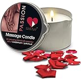 Massage Oil for Home Spa - Vegan Moisturizing Body Oil Candle for Relaxation - Hydrating Skin Care Massage Oils with Essential Oils (6.76oz)