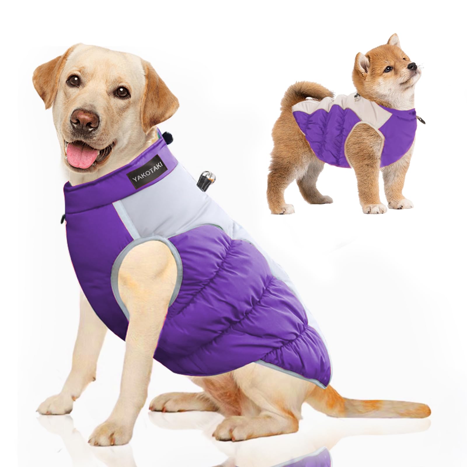 Photo 1 of Dog Coat, Dogs Jacket Upgraded Sturdy Built-in Harness, Elastic and Tightenable High Collar Clothes, Anti Scratch Zipper and Highly Visible Reflective Dog Winter Coat for Small Dogs