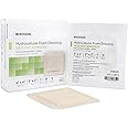 McKesson Hydrocellular Foam Dressing Silicone Adhesive Border 4 X 4" (3 X 3" Pad), Box of 10