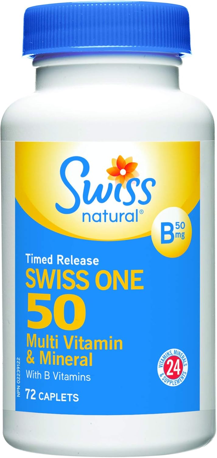 Swiss Natural Swiss One 50 Timed Release Multi Vitamin & Mineral With B Complex Amazon.ca