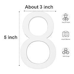 Adhesive House Numbers - White Address Numbers for