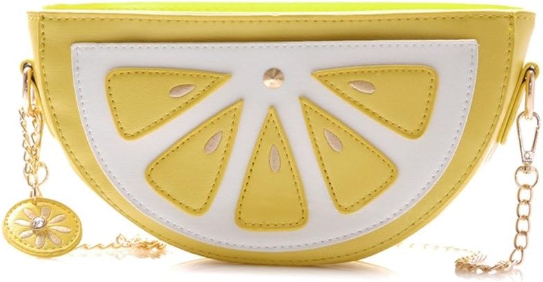 Viviesta Yellow Lemon Citris Summer Style Colorful Beach Novelty Clutch Shoulder Bag Handbag