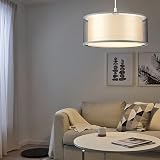 FRIDEKO HOME 2 Tier Light Shade Ceiling Grey Lampshade 30cm Modern Drum view 4