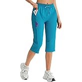 baleaf Women's 15" Hiking Shorts Long Bermuda Cargo Below The Knee Capris Lightweight Quick Dry Elastic Waist for Casual