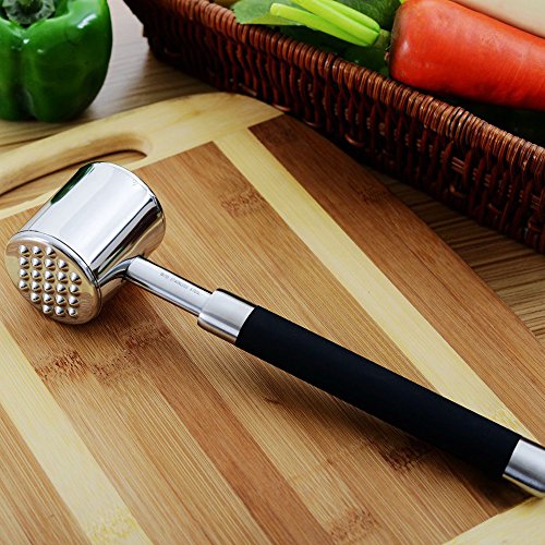 Joynest Meat Tenderizer Hammer - Stainless Steel Pounder Double Sided Mallet Tool