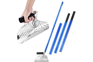 HEAR XSUS Sand Scoop for Metal Detecting, Lightweight Sand Sifter Scoop with Carbon Fiber Handle, Metal Detector Scoop Shovel for Beach and Metal Detecting Accessories