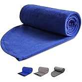 REDCAMP Fleece Sleeping Bag Liner for Adult Warm or Cold Weather, 75" Long Full Sized Zipper Camping Blanket for Outdoor Indo