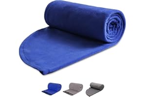 REDCAMP Fleece Sleeping Bag Liner for Adult Warm or Cold Weather, 75" Long Full Sized Zipper Camping Blanket for Outdoor Indo