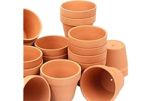 BLQH [26 Pack] 4" Planter Nursery Pots Clay Pots Terracotta Pot Clay Ceramic Pottery Planter Cactus Flower Pots Succulent Nursery Pots Garden Terra Cotta Pots with Drainage Hole (26)