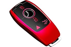 Tukellen for Mercedes Benz Key fob Cover,Special Soft TPU Key Case Protector Compatible with 2017-2023 E-Class 2018-2021 S-Class 2019-2023 A-Class C-Class G-Class-Red