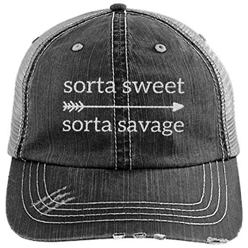Modern Karmavore Sorta Sweet Sorta Savage Adjustable Trucker Caps Hats Women