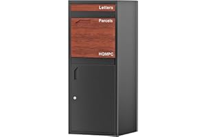 HQMPC Package Drop Box for Outside,Size 16.4"x 15.2"x 40.4"Weight is 20 kgs, Steel Delivery boxes Anti-Theft Lockable Package Delivery locker for Outside, Porch, House, Assembled parcel box