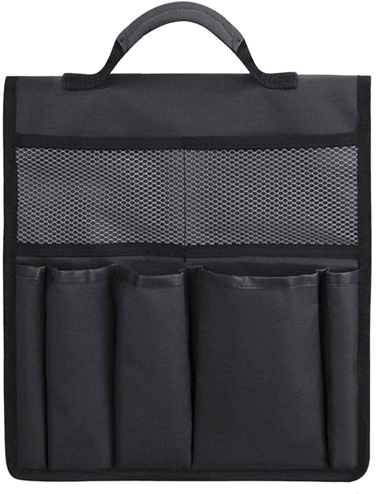 Foldable Gardening Tool Storage Bag with Pockets Garden Plant Tool Organizer Multi Function Storage Bag Yard Carrier Bag for Garden Patio Garage (Black)