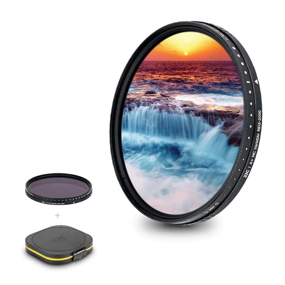 JJC 62mm Variable ND Filter ND2-ND2000 Neutral Density Fader for FUJIFILM XF 23mm f/1.4 R, XF 56mm F1.2 R, for Nikon Nikkor Z 50mm F1.4, Z 35mm F1.4 Lens and Other 62mm Thread Lens