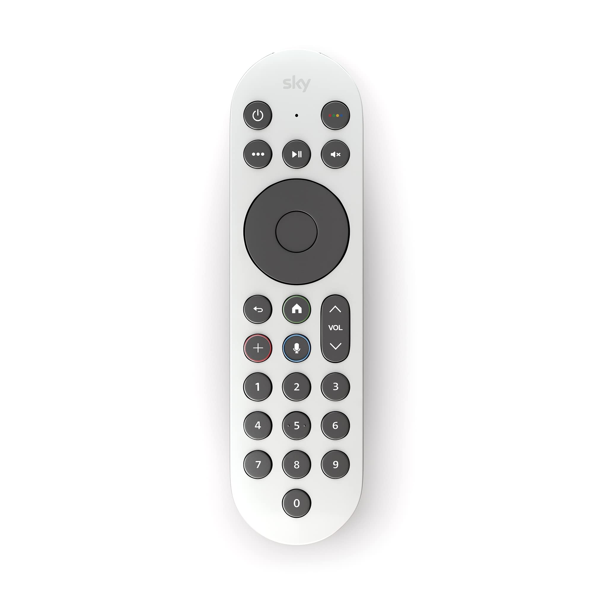 Sky Glass and Sky Stream TV Remote - Ceramic White
