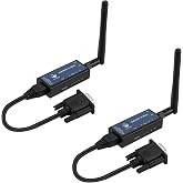 PDDAXLQUE DX-CP26 RS232 to Bluetooth Wireless Serial Adaper Converter Support iOS Android Windows Support DB9 RJ45 Interface Built-in Rechargeable Lithium Battery (CP26 for Device)