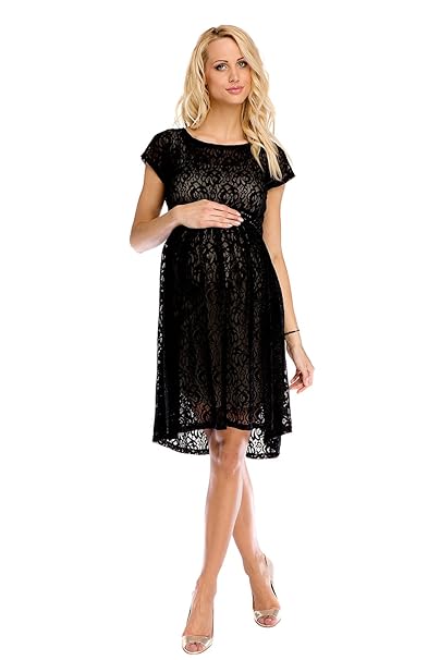 My Tummy Vestito donna premaman Scarlett pizzo nero S (small ...