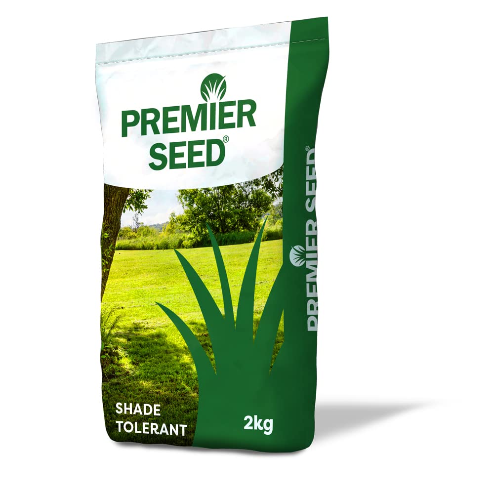 Premier Seed Shade Tolerant Quality Grass Seed for Low Sun Gardens (2kg)