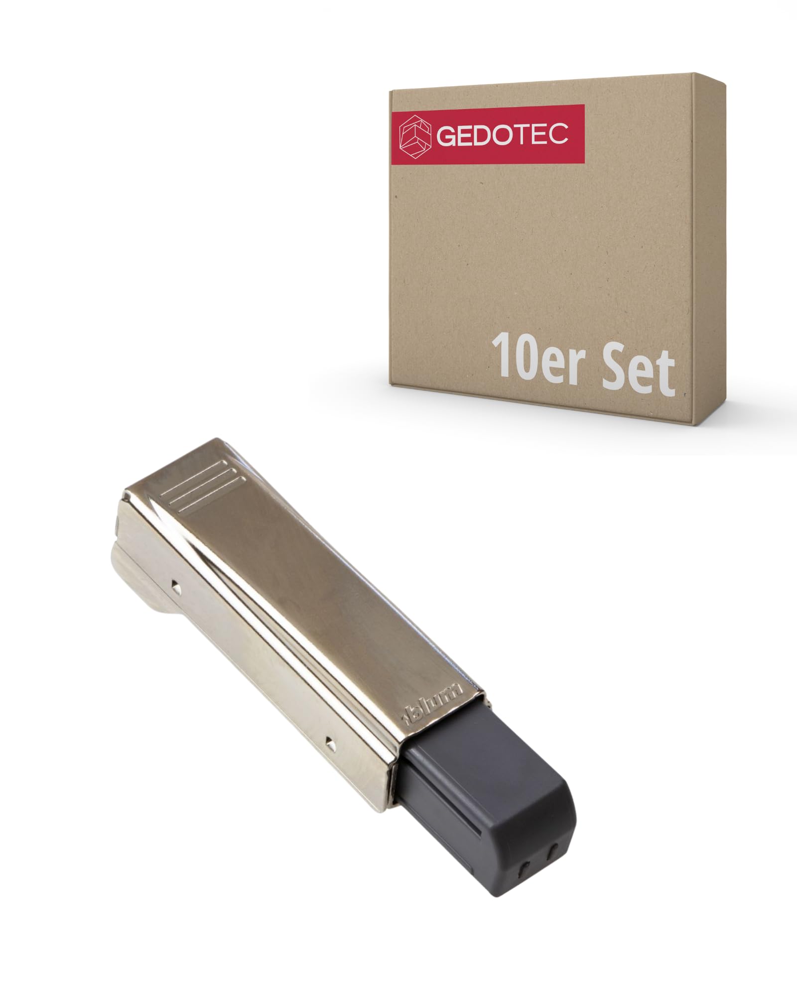 GedoTec Professional BLUMOTION Door Damper Buffer 973A0500 Hinge for Blum with Corner Stop Shock Absorber Door Insert Nickel Plated Steel Quality