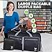 Bago 60L Sports & Travel Duffle Bag - Foldable Weekender Bag For Women & Men - Lightweight waterproof Shoe Pocket DeepBlue
