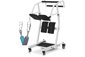 MCombo Stand Assist Patient Lift, Patient Transport Unit for Home Care and Elderly Use, 400lbs Capacity, STA446 (Black)