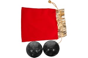 Healeved Baoding Balls 50mm Natural Jade Finger Exercise Massage Balls Storage Pouch for Hand Health Relaxation