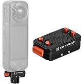 K&amp;F CONCEPT Magnetic Quick Release Mount Compatible with Insta360 X5 | with 1/4 Screw Hole/Adapter Connection/Safety Lock, Aluminum Alloy Bracket Expansion Base Stand for Ace Pro 2, X4 Air PP22