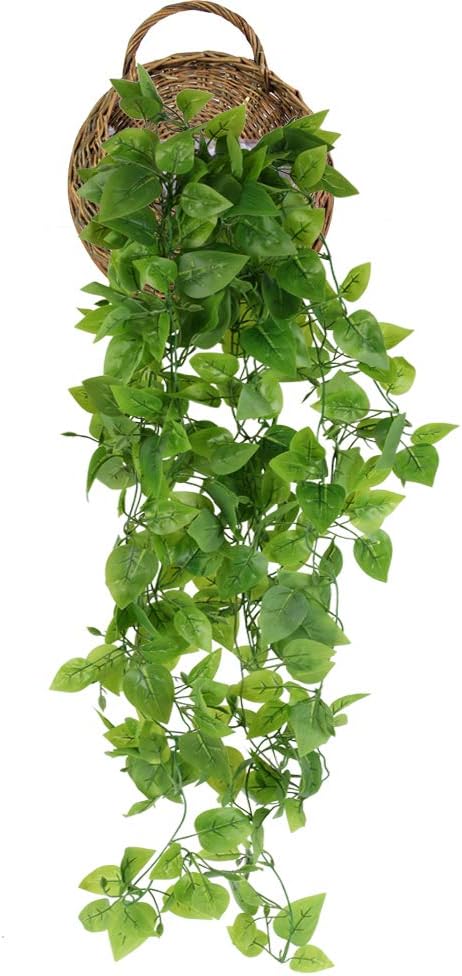 Best Artificial Pianta Rampicante Artificiale Dark Pink - Tralcio Da 80 Cm Con Foglie E Fiori, Per Decorazione Parete O Vaso